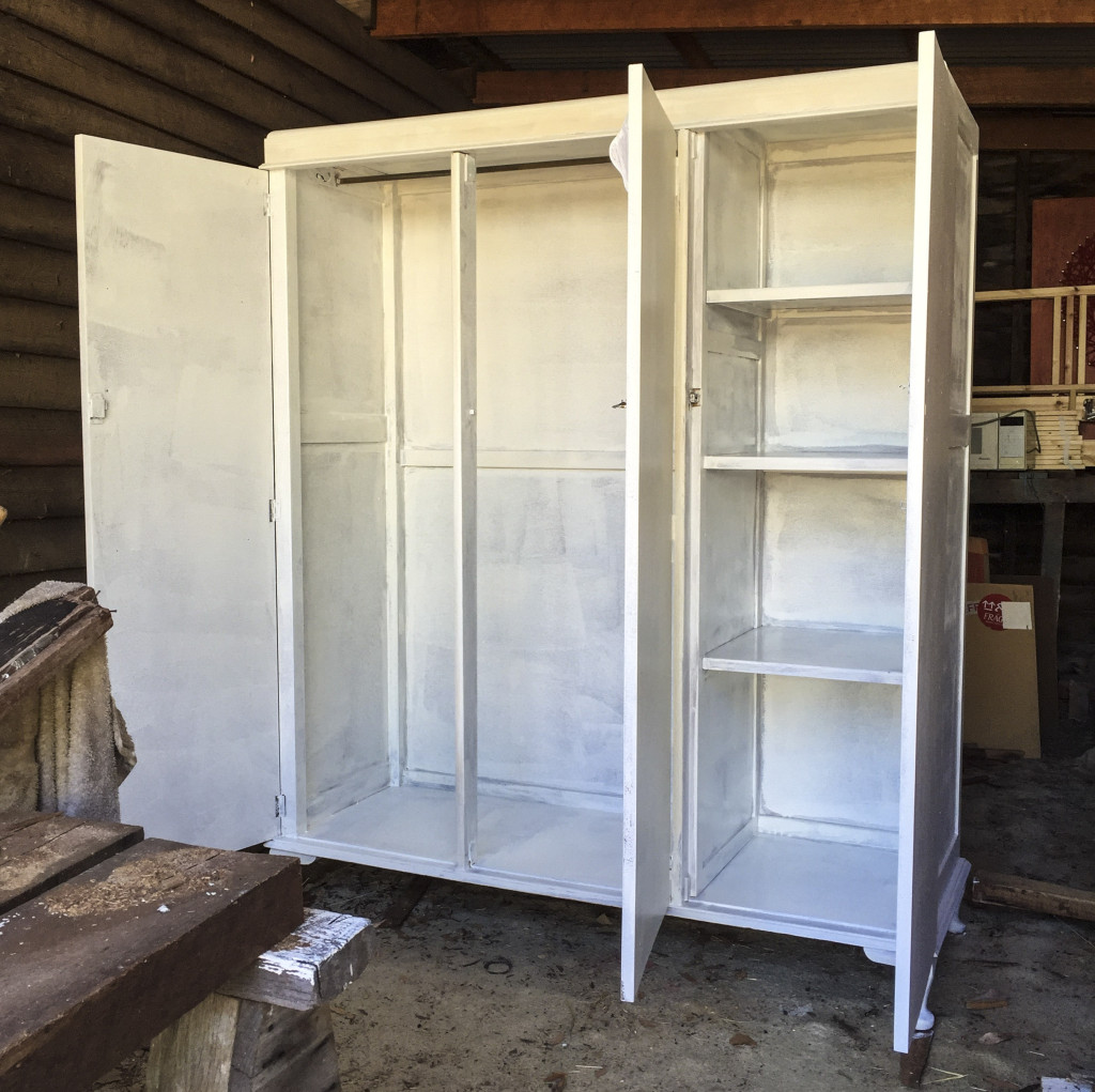 wardrobe after one of three coats